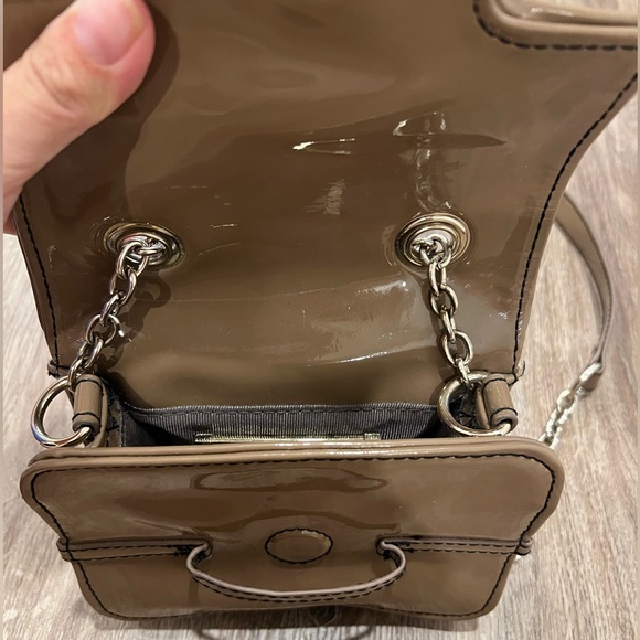 Z Spoke Zac Posen patent tan brown crossbody purse - Picture 9 of 10